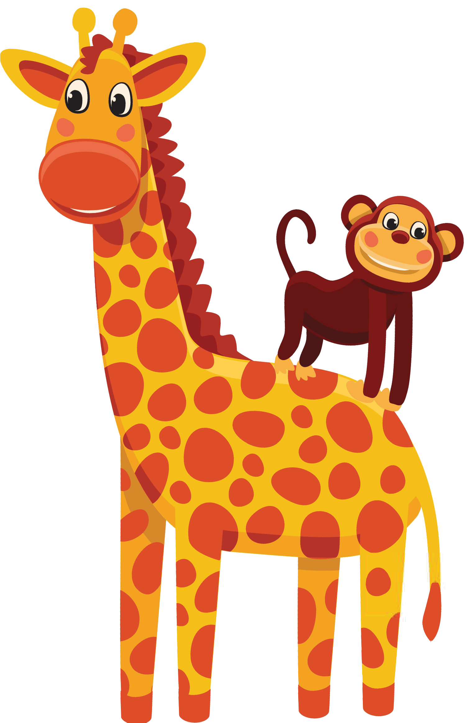 Giraffe with Monkey