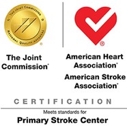 The Joint Commission’s Gold Seal of Approval® and the American Stroke Association’s Heart-Check mark for Primary Stroke Certification